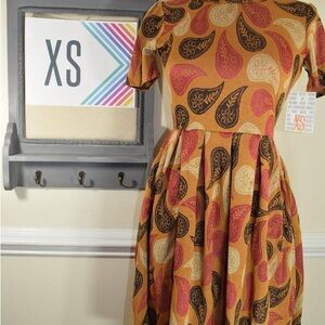 Vintage LuLaRoe Amelia  Paisley Print Dress